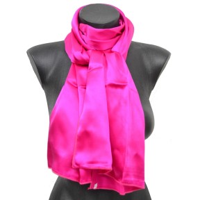 Echarpe en soie rose
