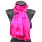 Echarpe en soie rose