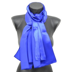 Echarpe en soie bleu-roi
