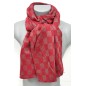 Echarpe damier en viscose rouge Echarpe damier en viscose rouge