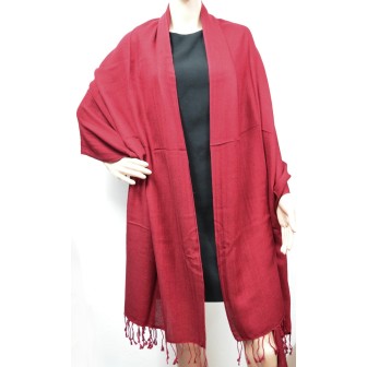 Etole soie et cachemire NZO SBARBERI bordeaux