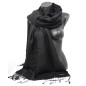 Etole soie et cachemire noire