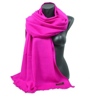 Etole 88cm en 100% cachemire NZO SBARBERI rose fuschia