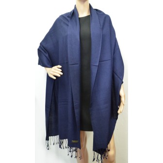 Etole soie et cachemire NZO SBARBERI bleu nuit