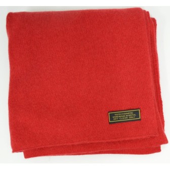 Echarpe en cachemire tricoté rouge