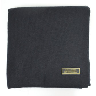 Echarpe en cachemire tricoté noire