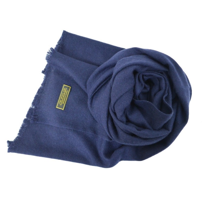 Etole 67cm en 100% cachemire bleu nuit