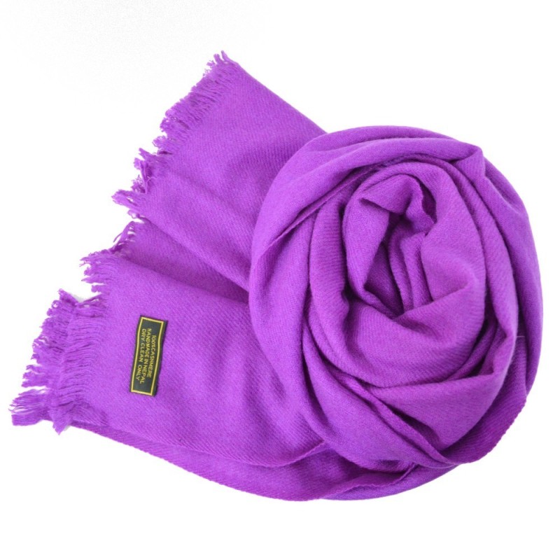 Etole 67cm en 100% cachemire parme