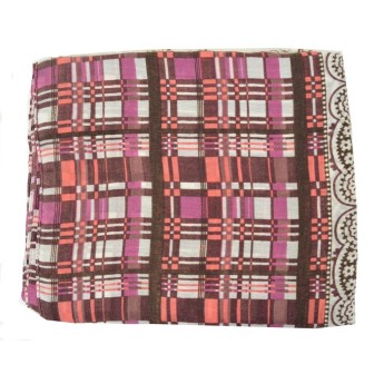 Cheche paisley carreaux rose