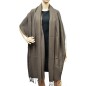 Grande étole 90X200 soie et cachemire marron Grande étole 90X200 soie et cachemire marron