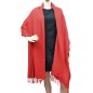 Grande étole 90X200 soie et cachemire rouge