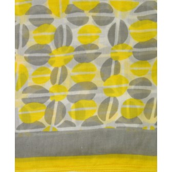 Cheche polyester grain café jaune