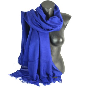Vrai pashmina bleu marine