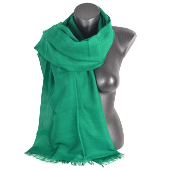 Vrai pashmina vert foncé