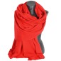 Très grand châle tricot en cachemire rouge