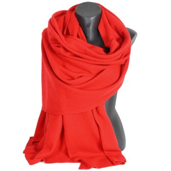 Très grand châle en cachemire rouge