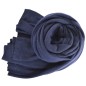 Très grand châle tricot en cachemire bleu