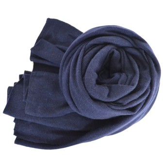 Très grand châle en cachemire bleu