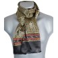 Foulard en soie homme noir motif roues