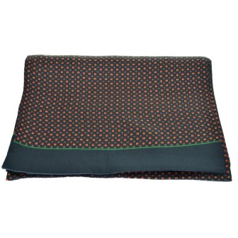 Foulard en soie homme noir carrés