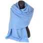 Très grand châle tricot en cachemire bleu ciel