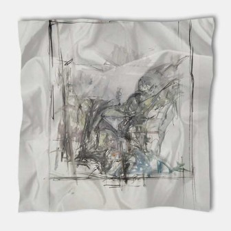 Foulard en soie Giacometti, Paysage à Stampa