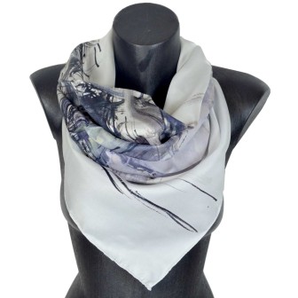 Foulard en soie Giacometti, Paysage à Stampa