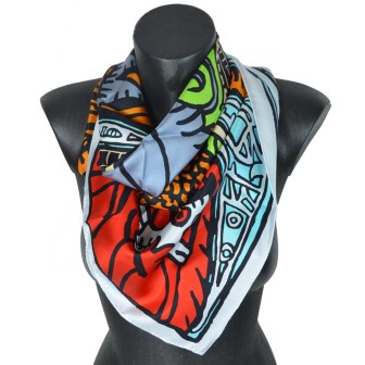 Foulard en soie Combas, Couple Psychopatex