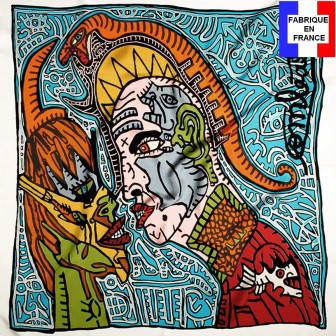 Foulard en soie Combas, Couple Psychopatex