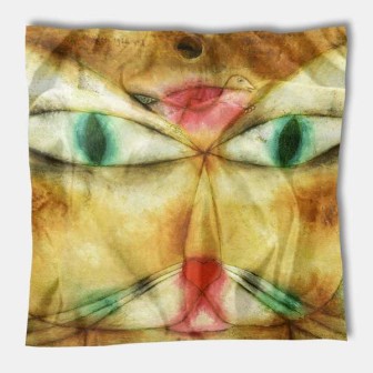 Foulard en soie Klee, Cat and Bird 1928