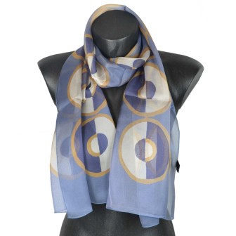 Echarpe soie Leleu - Ronds