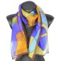Foulard soie Mucha - Chocolat