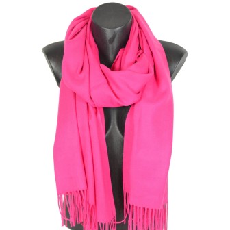 Echarpe très douce cachemire-laine rose