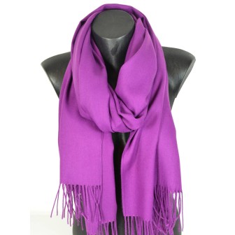 Echarpe très douce cachemire-laine violette