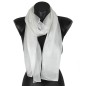Foulard mousseline soie blanc fabriqué en France