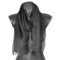 Foulard mousseline soie noir fabriqué en France
