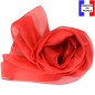 Foulard mousseline soie rouge fabriqué en France