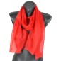 Foulard mousseline soie rouge fabriqué en France