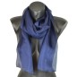 Foulard mousseline soie bleu marine fabriqué en France