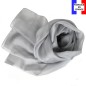 Foulard mousseline soie gris fabriqué en France