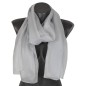 Foulard mousseline soie gris fabriqué en France