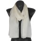 Foulard mousseline soie écru fabriqué en France