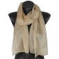 Foulard mousseline soie beige fabriqué en France