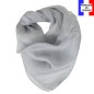 Carré mousseline soie gris fabriqué en France