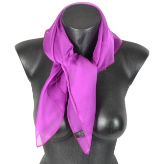 Carré mousseline magenta fabriqué en France