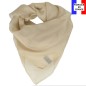 Carré mousseline beige fabriqué en France