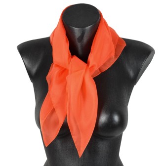 Carré mousseline orange fabriqué en France