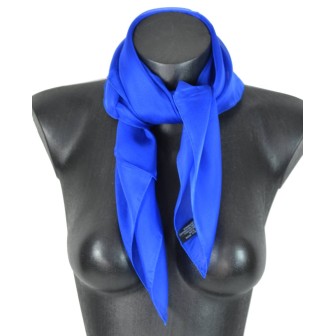 Carré mousseline bleu électrique fabriqué en France