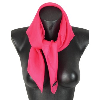 Carré mousseline rose fuchsia fabriqué en France
