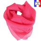 Carré mousseline rose fuchsia fabriqué en France
